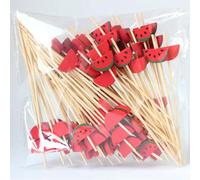 Confezione da 200/100/50/30/10 spiedini di bambù a forma di anguria, adatti come stuzzichini per frutta, dessert, hamburger, piatti di frutta, forniture per feste, forniture scolastiche 30 pezzi,50 pe