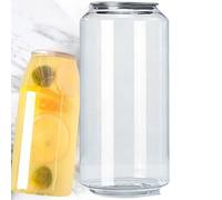 Confezione da 200 Bicchieri Monouso In Plastica Pet a Tenuta Stagna con Coperchi In Alluminio,A Tenuta Stagna, Bottiglie per Succhi con Tappi, Compatibili con Sigillatrice per Lattine 700ml