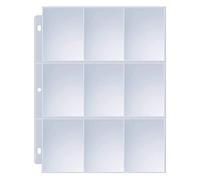 Confezione da 200 protezioni per pagine a 9 tasche, buste per carte collezionabili Sooez per raccoglitore a 3 anelli, porta carte da baseball, fogli protettivi per raccoglitori album, adatte per