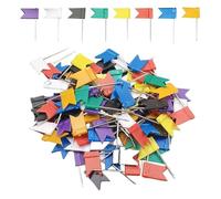Confezione Da 200 Spille Colorate Per Bandiere, Spille Per Bandiere, Gadget Per Ufficio Didattici, Utilizzate Per Bacheche, Carte, Mappe, Carta