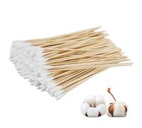 Confezione da 200 tamponi di cotone lunghi 15 cm a testa grande tamponi per orecchie lunghi, tamponi di pulizia in legno a testa grande per trucco, pulizia, sopracciglia, bellezza, unghie