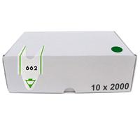 Confezione da 20000 Tickets per Distributore a Chiocciola 3 Cifre Visel Verdi