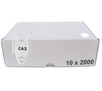 Confezione da 20000 Tickets per Distributore a Chiocciola Lettera + 2 Cifre Visel Bianchi