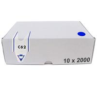 Confezione da 20000 Tickets per Distributore a Chiocciola Lettera + 2 Cifre Visel Blu