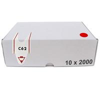 Confezione da 20000 Tickets per Distributore a Chiocciola Lettera + 2 Cifre Visel Rossi