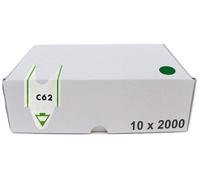 Confezione da 20000 Tickets per Distributore a Chiocciola Lettera + 2 Cifre Visel Verdi