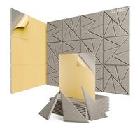 Confezione da 22 pannelli acustici con autoadesivi, 30,5 x 30,5 x 1,0 cm, pannelli fonoassorbenti in schiuma, ad alta densità, pannelli insonorizzanti per casa, studio, ufficio, cammello