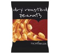 Confezione da 24 arachidi arrostite a secco Lichfields, 50 g.