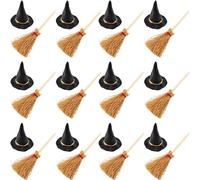 Confezione da 24 bacchette in miniatura per cappello da strega, multiuso, in PVC, accessori per feste a tema, decorazione per la casa, Halloween, accessori per strega