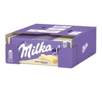 (Confezione da 24) Barrette di Cioccolato Bianco Milka Alpine Latte 24x90g / ...