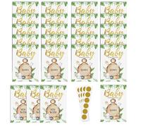 Confezione da 24 carte da gioco per baby shower, biglietti per lotterie, eccitanti, feste divertenti, rompighiaccio, attività di genere neutro per baby shower