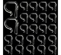 Confezione da 24 clip per chiesa per matrimoni, in plastica trasparente resistente, ganci decorativi per fiori, decorazioni per corridoi, sedie, tavoli, cerimonie, chiese, ringhiere, ghirlande,