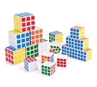 Confezione da 24 cubi per bambini, 5,3 x 5,3 cm, 5,3 x 5,3 cm, premi per la scuola e premio in classe per studenti, bomboniere per feste di compleanno, Pasqua, Natale, calza della Befana, regali per