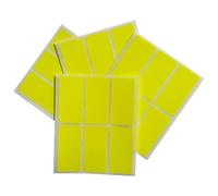 Confezione da 24 etichette adesive rettangolari, 25 x 50 mm, colore: giallo fluorescente