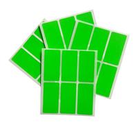 Confezione da 24 etichette adesive rettangolari verde fluorescente 25 x 50 mm