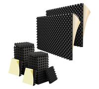 Confezione da 24 fonoassorbenti in schiuma a forma di , 3,8 x 30,5 x 30,5 cm, per studio, casa e ufficio