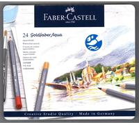 Confezione da 24 Matite Colorate acquerellabili, FABER-CASTELL, mina 3,3MM
