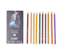 Confezione da 24 Matite Colorate in Legno Mine di Qualità, Resistenti alla