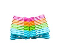 (Confezione da 24) Mollette da bucato in plastica colorate, mollette per bucato resistenti con molle, set di mollette per bucato ad asciugat