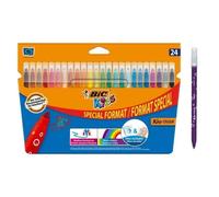 Bic Kids Couleur Confezione da 24 Pennarelli - Punta Media - Lavabili - Colori Assortiti