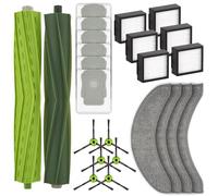 Confezione da 24 pezzi di ricambio compatibili con iRobot Roomba Combo j7+, Combo j9+, Combo 10 Max Robot aspirapolvere, 2 spazzole a rullo, 6 sacchetti per la polvere, 4 panni per mocio, 6 filtri