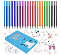 Confezione da 24 Pezzi Refill per Penna Gel Cancellabile, Compatibili con Legami, Ricariche Cancellabili, Punta da 0,7 mm Altezza 13 cm (8 Colori)