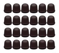 Confezione da 24 protezioni per gambe della sedia in silicone con base in feltro per un uso più silenzioso delle sedie e una maggiore sicurezza del pavimento (caffè+feltro)