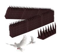 Confezione da 24 Punte per Uccelli, Punte per Tenere Lontano Gli Uccelli, Protezione Anti Piccioni, per Tenere Lontani Uccelli, Scoiattoli, Procioni, Gatti, per Recinzioni, Tetti, Finestre (marrone)
