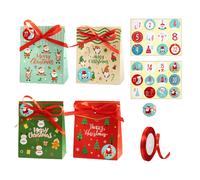Confezione da 24 scatole per caramelle natalizie, compatibili con regali, dolcetti, caramelle, biscotti e sacchetti regalo a tema natalizio.