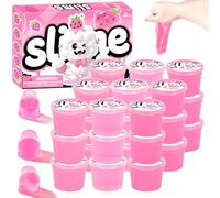 Confezione da 24 slime rosa, kit di slime per ragazze dagli 8 ai 12 anni, giocattoli per ragazze e ragazzi, kit per feste per feste di 4-10 anni, regalo di compleanno per bambine di 4-10 anni