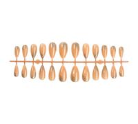 Confezione da 24 unghie artificiali a mandorla con strisce lucide, accessori per manicure per ogni occasione