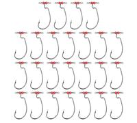 Confezione da 25 ami da pesca a goccia accessori in linea Drop Shot Rig con girelle a montaggio rapido con spinato anti torsione girevoli