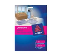Confezione da 25 etichette trasparenti laser Avery Clear, resistenti all'olio, a