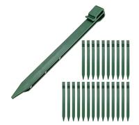 Confezione da 25 picchetti da giardino in plastica verde da 25 cm, per bordi paesaggistici, barriere contro le erbacce e rivestimenti da giardino, accessori da giardino durevoli e resistenti alle