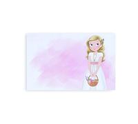 Confezione da 25 promemoria Comunione ragazza cesto fiori