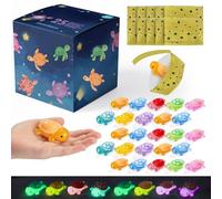 Confezione da 25 Tartarughe brillano oscurità Regali Compleanno Bambini Scuola Dettagli Fine Corso Alunni Primarie Natale Sacchetti sorpresa Regali Classici Giocattoli Pignata Bambini 4 5 6 7 8 9 anni