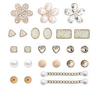 Confezione da 27 accessori scarpe, con diamanti cristallo, cinturino polso, decorazioni sandali, fiori perle, fibbie decorative scarpe ragazze
