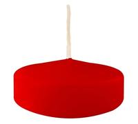 Confezione da 28 Candele Galleggianti - Diametro 5 cm - 5,5 Ore di Durata - Colore Rosso - Cereria Di Giorgio