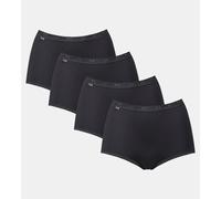 Confezione da 3 + 1 in omaggio maxi slip Basic Nero 62 (IT) - 58 (FR) Tinta unita