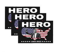 Confezione da 3 adesivi per paraurti CharlieKirk is My Hero, Justice for Charlie, a True Patriot Charlie Kirk, Rest in Peace CharlieKirk Freedom, decalcomania per paraurti per auto, camion, finestre