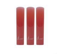 Confezione da 3 ance per sassofono, plastica e resina, per clarinetto, sax soprano/contralto/tenore, facili da soffiare, con controllo del vento fluido, nero/giallo/rosso (rosso tenore)