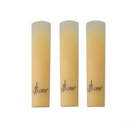 Confezione da 3 ance per sassofono, plastica e resina per clarinetto, sax soprano/contralto/tenore, facile da soffiare, con controllo del vento liscio, nero/giallo/rosso (giallo Soprano)