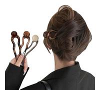 Confezione da 3 bastoncini per capelli a forma di U, forcine per capelli vintage Updo, classiche forcine per capelli ondulate a doppio rebbe, alla moda, accessori decorativi per capelli per donne e