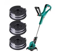 Confezione da 3 bobine di filo per decespugliatore, diametro 1,6 mm, lunghezza 18 m, ricambio pre-avvolto, compatibile con tagliaerba Bosch ART 24/27/30/30 LI/30-36 LI