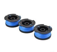 Confezione da 3 bobine di ricambio con filo per decespugliatore Black & Decker, BD032 A6481 AF-100, 1,5 mm 10 m, guida automatica per taglio automatico, montaggio senza attrezzi per modelli CST GL ST