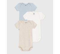 Petit Bateau A0cwy Noi Body A Maniche Corte, Variante 1, 3 Mesi (Pacco da 3) Unisex-Bimbi