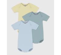 Confezione da 3 body maniche corte Blu 3 mesi - 60 cm A righe