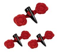 Confezione da 3 bottoni in resina a forma di corno, abbellimento alla moda per cappotti, feste cosplay e maglioni