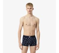Confezione da 3 boxer in cotone elasticizzato stampato Lacoste Blu S Message