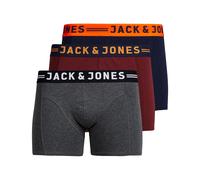 Jack & Jones Boxer Sense Trunks - Confezione da 3 Multicolore (Burgundy) Uomo S